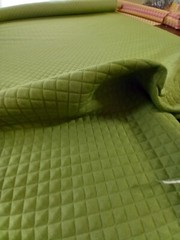 Fresh Grass Green Diamond Quilted Poly/Cotton Woven Knit Backing 53.5 Wide