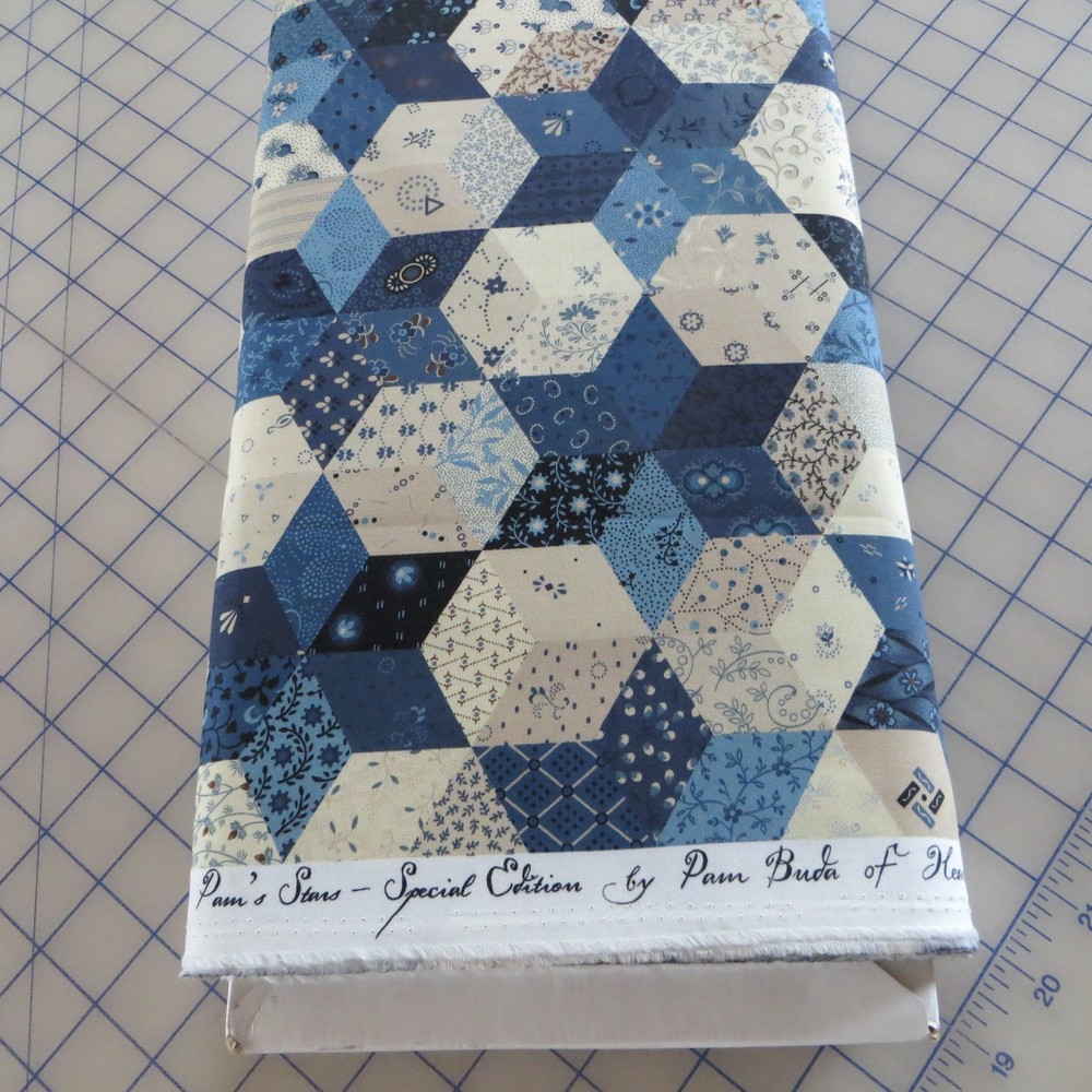 21″ Long ~ Pam’s Stars Blue Patchwork by Marcus $3.99 Ships ANY Amount Fabric