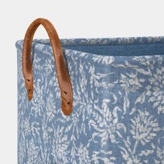 Large Quilted Fabric Bin Blue Floral – Threshold