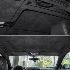 Black Automotive Suede Headliner Fabric with Adhesive Backing Car Replacement