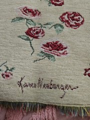 Lot Of 7 VTG Tapestry Fabric Panels Mixed Themes & Sizes Bears, Flowers Etc