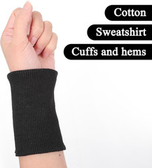 Knit Cuff Sleeve for Jacket Cotton Stretch Knit Rib Cuff Tubular Rib Cuffing f