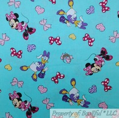 BonEful Fabric FQ Cotton Quilt Blue Sky Cloud FLOWER Garden Small Bohemian BOHO