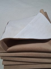 10 Pieces 18″x18″ Brown Faux Leather & Tan Suede Fabric Lot