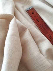 Natural Oatmeal Linen Fabric by yard 6.7Oz Soft Organic Blend —Sewing,Clothing