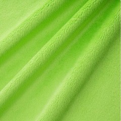Solid Neon Lime Whisper Fleece Fabric by the Yard