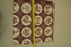 By 1/2 Yd, Vintage, Brown & Cream Country-Theme Quilt Blocks, Marcus Bros, C2369