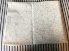 17.5” x 42”Cotton QUILTING SEWING FABRIC taupe leaves on light tan background