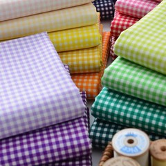 145cm Wide 4mm Cotton Gingham Check Fabric Dress Quilting Curtain Craft