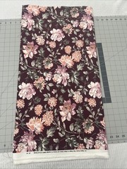 Better Homes & Gardens Traditional Floral Purple Cotton Fabric 3 Yds 32” x 54”