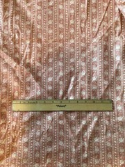 Vintage Print Fabric Abstract Floral Stripe Light Brown, Cream 45″ Wide