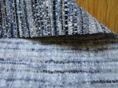 Decorators Upholstery Fabric Metaphores Blues Black Grey Ivory Striated 7.88Yd