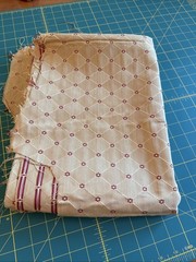 VTG NOS Damask Upholstery Fabric Gold Burgundy Red Stripe Jacquard 1 Yd X 56”