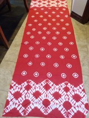 Vtg NWT Red White Cotton Batik Fabric by Danar Hadi Indonesia 114” x 39″
