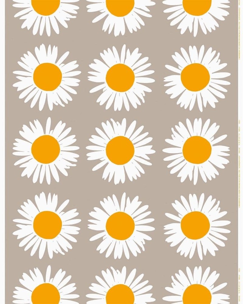 marimekko Fabric Auringonkukka 153x200cm/60.23×78.74″/1.67×2.18yd Linen Fabric