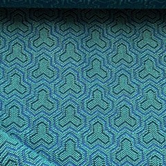 DESIGNTEX GEOMETRIC UPHOLSTERY FABRIC 3379-901 TESSELLATE TROPIC BLUE 6.75 YDS