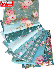 8Pcs Cotton Craft Fabric Bundle 18″ X 22″ Pre-Cut Fat Quarters Quilting Fabric f
