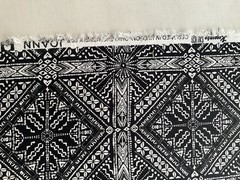Fabric Flower Geometrical pattern Black & White Jo Ann 44”x 36”777