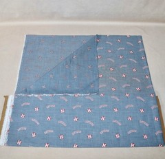 Houston Astros Chambray ~ Logo Pattern MLB Cotton Fabric 1/4 Yard 9” X 58”