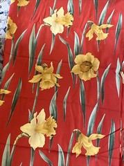 Hawaiian Print, Red Green Yellow Approx 4mt 54” Wide