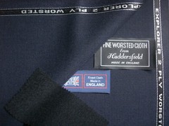 100% WOOL WITH “CREASE RESISTANCE” SUITING FABRIC “Very Dark Navy” = 3.5 m