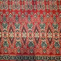 Fabric 37×45 inches tribal ethnic red black beige polyester