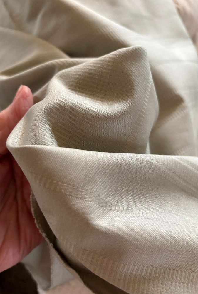 BUY 1-5 Yd 56″W Solid MED STONE BEIGE GRAY Cotton Twill Woven Stripe Fabric BTY