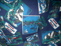 Vintage United States America Travel Fabric Geography Vacation History 68″ x 58″