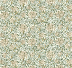 WILLIAM MORRIS CURTAIN FABRIC DESIGN Honeysuckle Outdoor 3.2 METRES SAGE/CLAY