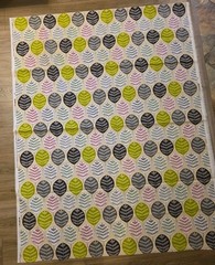2013 SOLARIUM Richloom Retro Multicolor Leaf Design Screen Print Fabric 4 Yards