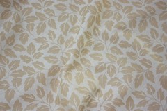 Upholstery Fabric Remnant Beige And White Leaves 54″ x 255″