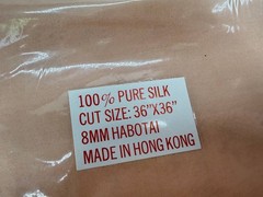 Lot of 23 New 100% Pure Silk Habotai Scarves 36×36 8mm Peach Hong Kong NOS