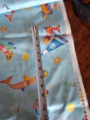 2002 Clearwater Fabrics-Blue-Mermaids -Beach-Relaxing-Vacation-3.75 yards x 44″
