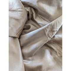 Vtg 90s Antique Satin 8 Yards 288×48 Pinky Cream Slub Texture Upholstery Curtain