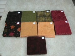 Precut Flannel Squares –LOT OF 324—9″ & 5 1/2″- Assorted Patterns & Colors