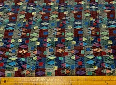 African Tribal Ethnic Cotton Fabric Wavy Lines Geo Shapes Quilt Craft BTY 36″W