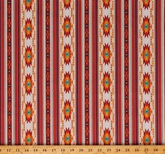 Cotton Southwestern Tucson Striped Cotton Fabric Print by the Yard D463.57
