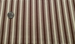 1YD SOANE BRITAIN Jajim Stripe Chestnut Artisanal Warp Weave Fabric $770 Retail