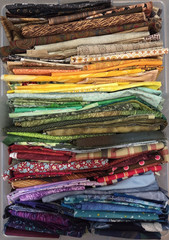 Fabric Stash Lot 15+ Lbs. Cotton Quilt Fabric Lot Scraps, Remnants Multi-Color