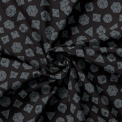 CAMELOT FABRICS – Dragons Collection III – Handful of Dice – Black 1/4yd