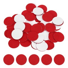 100Pcs Adhesive Felt Circles 1″ Round Non-Woven Felt Stickers Red]
