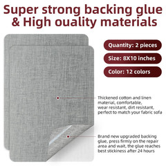 Self-Adhesive Fabric Repair Patches, Large Size 8X11 Inch Linen Furniture Mendin