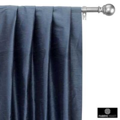 Midnight Blue Faux Silk Fabric By The Yard, 42 inches width Blue Silk Fabric