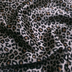 Taupe Brown Cheetah Print Taupe Dull Satin 58″ By The Yard Sewing Craft Fabric