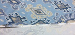 RICHLOOM SIAM HORIZON BLUE IKAT GEOMETRIC MULTIUSE COTTON FABRIC BY YARD 54″W