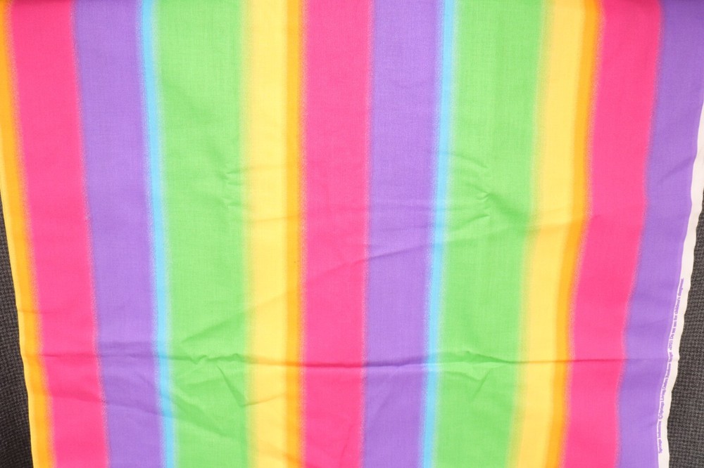 2.0 Yards Springs Fabric Ombre Rainbow Stripe Bright Colors Yellow Purple