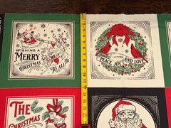 MODA Holiday Cheer 9 blocks per yard 100% cotton fabric panel 36 x 44 retro look