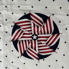 Daisy Kingdom #4711 Old Glory Classic Scarf Panel Springs Pillow Cotton Fabric