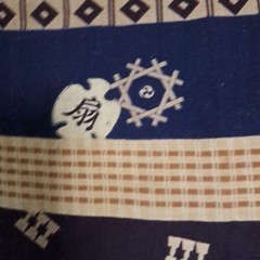 Brand Unknown Cotton Japanese Fabric Remnant 35x90cm Vintage Pattern