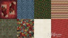 2 yard 5″ Fabric Panel – Hoffman Digital Ol’ St Nick Fat Quarter Blocks